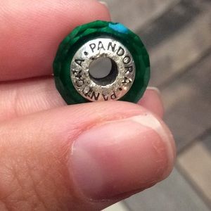 Dark green Pandora bead